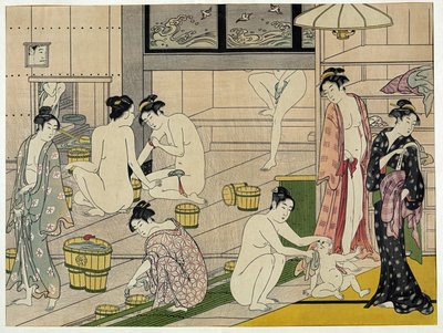 Kiyonaga Badhausfrauen von Torii Kiyonaga